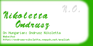 nikoletta ondrusz business card